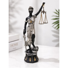 Statujë Dekorative Zonja e Drejtësisë Black Silver