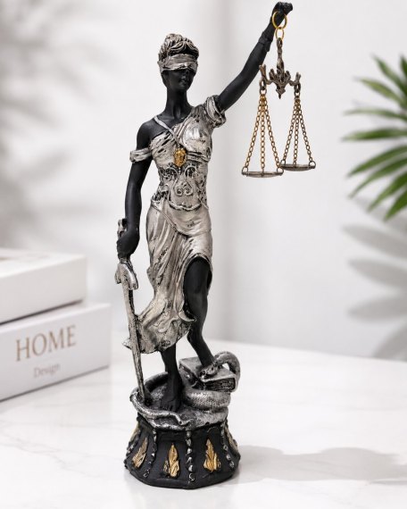 Statujë Dekorative Zonja e Drejtësisë Black Silver