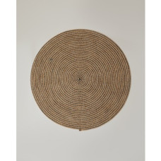 Circle Art Dekoratif Jüt Kilim 150 cm Natural-Siyah