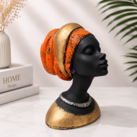 Bust Dekorativ - Black Orange Gold Bust Dekorativ - Black Orange Gold
