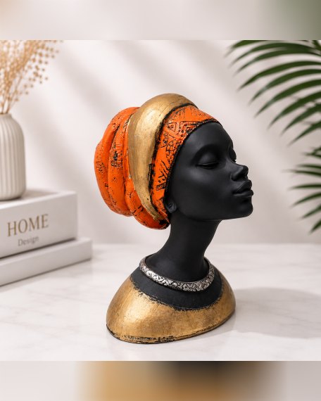 Bust Dekorativ - Black Orange Gold