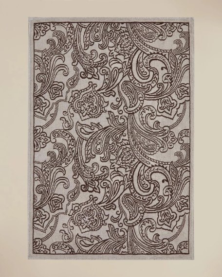 Etnich Pamuklu Bukle Kilim Bej-Kahve 120x180 cm