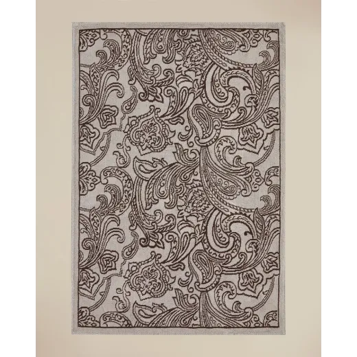 Etnich Pamuklu Bukle Kilim Bej-Kahve 120x180 cm