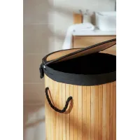 Shportë për Rroba Bambus – Model Rrethor
