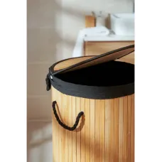 Shportë për Rroba Bambus – Model Rrethor