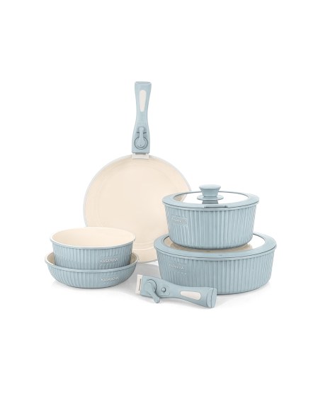 Set Tenxheresh Kasanova me Dorezë të Heqshme – Blu e Çelët
