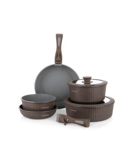 Set Tenxheresh Kasanova me Dorezë të Heqshme – Kafe