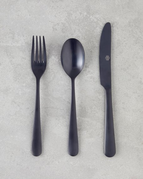 Leptis Black – Set Lugë, Pirunë dhe Thika