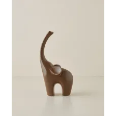 Elefant Dekorativ prej Qeramike – 12 × 23 cm
