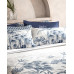 Palm Toile – Summer Blanket , Indigo 150x220 cm