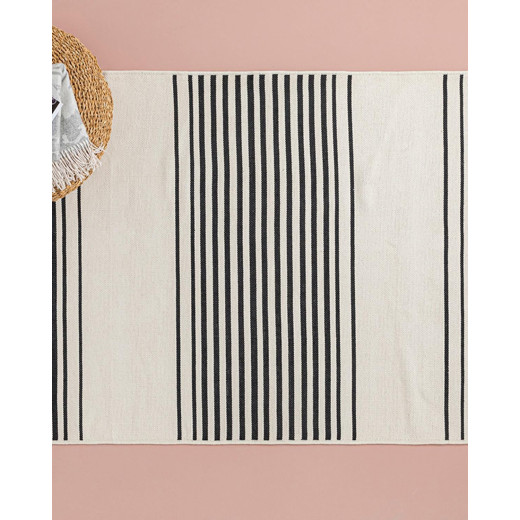 Royal Blend Weaved Rug 120x180 cm Cream - Black