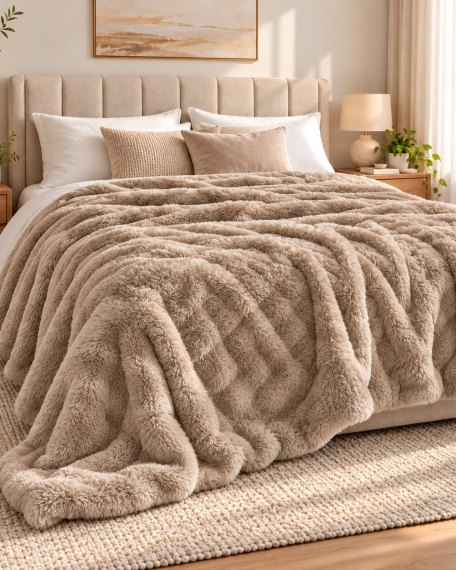 Batanije Plush Beige  200 × 220 cm