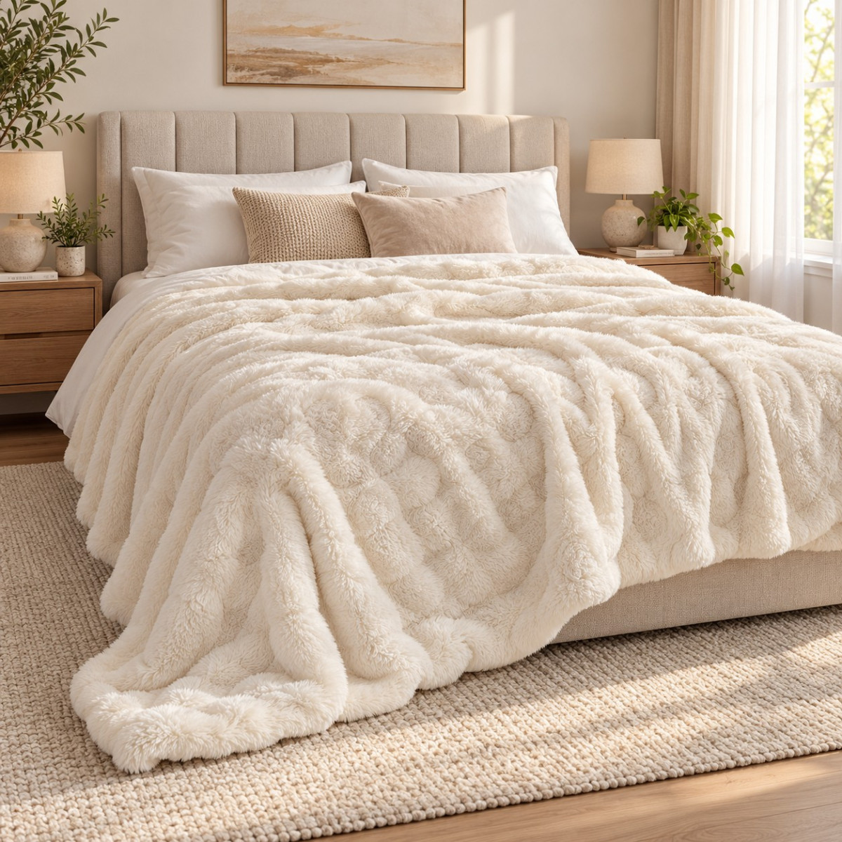 Batanije Plush Cream 200 × 220 cm